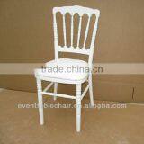 White Wood Napoleon Wedding Chairs With PVC Cushion Pad for Sale thumbnail-1