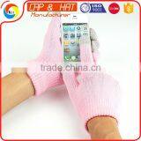 Factory Outlet Acrylic Knitted Winter Touchscreen Gloves All Color Custom thumbnail-2
