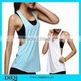 Womens Basic Loose Low V Neck Racerback Sport Tank Top Vest Ladies Tank Tops thumbnail-1