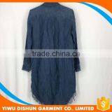 Super Hot Stylish Fashion Denim Long Blouse Designs thumbnail-6