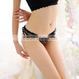 Stock Cute Lotus Leaf Lace Sey Panties Summer Style Underwear Women Flowers Transparent Thongs See Through Lingerie Thong g Stri thumbnail-3