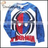 2015 fashion Sweater high quality children clothing spider man fleece jackets