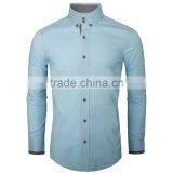 Custom Wholesale Pattern Men's Long Sleeve Fashion Oxford Shirt thumbnail-3