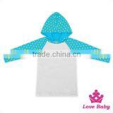 Toddlers Gold Polka Dot Raglan Shirt Long Sleeve Cotton Knitted Hooded Sweat Shirts Wholesale Girls Hooded Shirts For 0-6 Years thumbnail-4