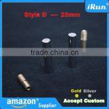 (MOQ:100pcs) Premium Gold & Silver Shoe Laces Aglets 23mm For Trainers - Customized Logo/Package/Color Round Metal Aglet Tips thumbnail-4