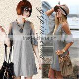 2017 New Fashion Women Summer off Shoulder Casual Dress Apparel thumbnail-1
