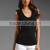Scoop Neck Tank in Black thumbnail-1