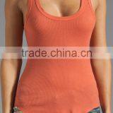 Silk Rib Baseball Coral Tank thumbnail-3