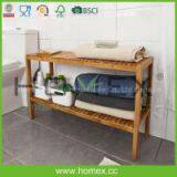 Salable 2-tier Bamboo Bathroom Shelf/HOMEX-FSC/SGS/FDA/LFGB/BSCI thumbnail-1