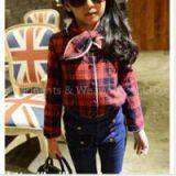 Girls' Big Bowtie Flannel Shirt thumbnail-1