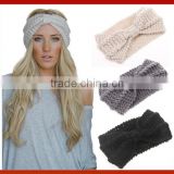 New Woman Big Bows Knitted Winter Headband/Woman Winter Headbans With Bows/Felt Bows Headband
