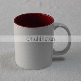 11OZ Sublimation Printable Inner Color Mug With White Handle