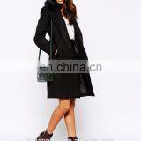 New Style Women Coat Model Tie Belt Women's Long Winter Coat With Faux Fur Collar thumbnail-5