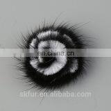 Fluffy and Cute Factory Price Mink or Fox Fur Flowers thumbnail-3