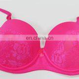 2017 Supplier Wholesale Pink Stylish Ladies Women Lace Heated Plus Size Full Cup Bra Panty thumbnail-3