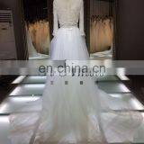 1A041 Top Quality Beautiful Long Sleeve With Lace Heavy Beaded White Bridal Dress thumbnail-2