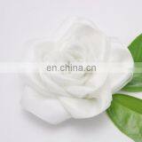 White Satin Ribbon Rose Flower thumbnail-1