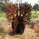 Large Modern Stainless And Corten Steel Garden Sculpture thumbnail-2
