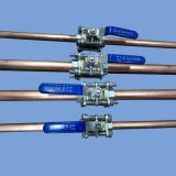 Medical Gas Pipeline System using Stainless Steel Material Shut off Ball Valves with Copper Tubes and Medical Gas Gauge Ports