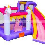 Nylon Fabric unicorn Inflatable Bouncy House with slide Inflatable Small Jumping Castle For Children ,Family