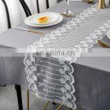 Lace Table Runner White Classy for Rustic Boho Wedding Tablecloth Table Runner thumbnail-2