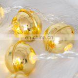 Factory Hot Sale Battery Operated Warm Led Christmas Bell String Light