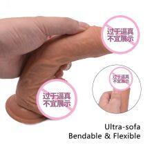 Simulation Penis Liquid Silicone Super Soft Female Masturbation Fake Penis Sex Toy thumbnail-3