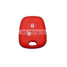 1Pc Silicone Key Case Cover For Peugeot 206 307 207 408 Black Blue Key Case Protector Protection Car Accessories