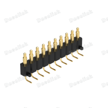 Dnenlink 3.00mm Pitch Single Row H4.0mm Right Angle Male Header DIP Type PogoPin HeaderWith Peg thumbnail-4