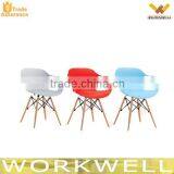 WorkWell modern DSW living room chair with wood legs KW-P25