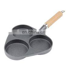 Cast Iron Kitchen 3-Cup Frying Egg Pan Multifunctional Breakfast Fryer Skillet Fryer Mold Cooking Pan Cookware thumbnail-1