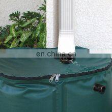 Green and Black Folding Portable 55 Gallon,150 Gallon Plastic Pvc Rain Water Barrel Collection Tank thumbnail-3