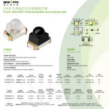0906 SMD Infrared (IR) Pair, IR Diode Pair for Light Control, Linear Dimming, Newopto thumbnail-2