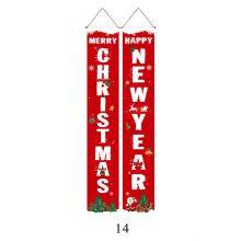 Wholesale Merry Christmas Porch Banners Buffalo Plaid Indoor Outdoor Hanging Signs for Home Party Decor Bulk thumbnail-2