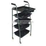 Beiqi Strong Simple HairJet Black Salon Trolley Cart Movable Manicure Pedicure Tools for Sale thumbnail-2