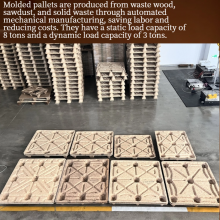 Eco-friendly, Recyclable Molded Wood Pallets — Compliant With European and American Standards — Hassle-Free Export thumbnail-1