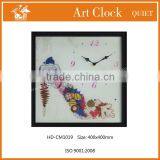 Photo Frame Wooden Wall Clock Square Clock thumbnail-1