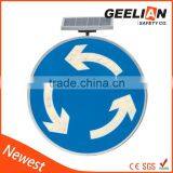 Cheap Plastic Road Work Curve Warning Traffic Sign/solar Traffic Sign