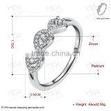 SGS Certified LEKANI 18K Gold Plated Latest Design Diamond Ring for Sale thumbnail-3