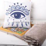 Factory Direct Sale Cotton Linen 2 in 1 Pillow Blanket for Car and Travel thumbnail-1