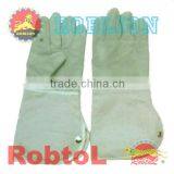 16" Unlined Leather Canvas Welding Gloves (item ID:GVAY)-MARY thumbnail-1