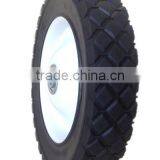 8 Inch Semi-pneumatic Rubber Wheel for Garbage Bin, Garden Cart, Lawn Mower thumbnail-3