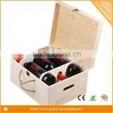Wholesale Custom New Product Packaging 6 Bottle Wooden Wine Packaging Box With Handle thumbnail-1
