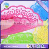 Buy Custom Pink Hollow Out Cutout Flowers Design Rubber Cup Mat Coaster thumbnail-2