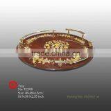 Wooden Antique Wood Hotel Service Tray thumbnail-1