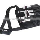 Black PU Leather Cosmetic Brush Bag, Cosmetic Belt Bag With Belt Strap thumbnail-6