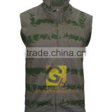 men's camouflage fleece full zip vest