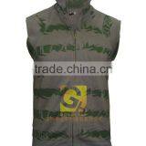 men's camouflage fleece full zip vest