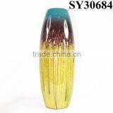 Small Indoor Glazed Yellow Porcelain Vase thumbnail-2