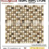 Crema Marfil Mix Light Emperador Tumbled Marble Mosaic Tiles thumbnail-2